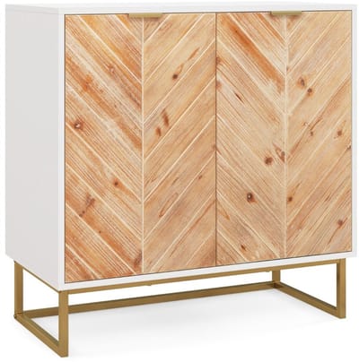 Halkast - Halmeubel - Opbergkast - Halkastje - Moderne stijl - Houtlook