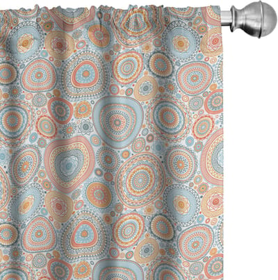 ABAKUHAUS – 2x Voorhangen Mandala Motief – Multikleur – 150x245 cm