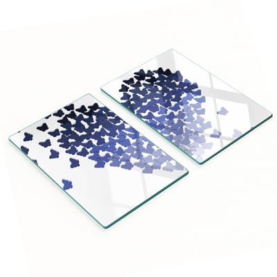 Decoratieve snijplanken van gehard glas met vlinders en hartjes, 2x40x52 cm