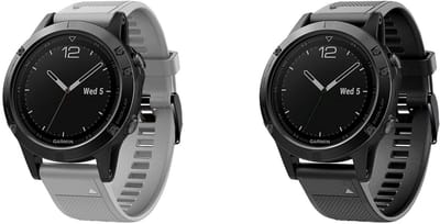 Strap-it Bundel van 2 Siliconen Bandjes - Geschikt voor Garmin Fenix 5/6 - Zwart & Grijs - Sportbandje - Sportarmband - Siliconen Band - Horlogeband / Polsband / Armband - Waterbestendig & zweetbestendig - Flexibel & comfortabel