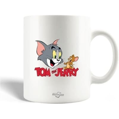 Mug - Tom et Jerry - Rouge - Céramique - 30cl - Compatible lave-vaisselle