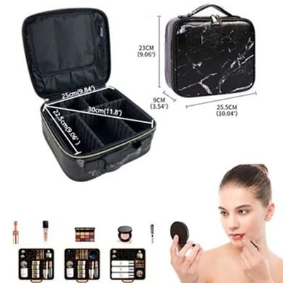 WiseGoods Premium Make-Up Tas - Organizer Beautycase Koffer - Makeup Koffers Voor Dames - Make Up Tasje - Cadeau Vrouw - Zwart
