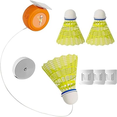 Draagbare Badminton Trainingshulp voor Snelheid en Beweging - Perfect voor Parken, Woonkamers en Balkons - Inclusief Elastisch Touw en Windbestendige Ballen