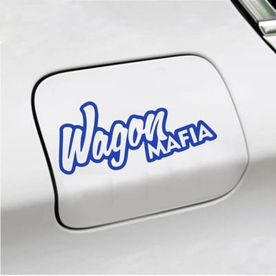 Bumpersticker - Wagon Maffia - 8,6 X 19 - Blauw