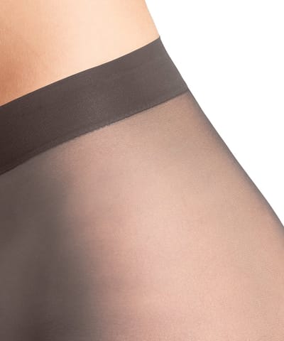 FALKE Seidenglatt eenkleurig materiaal transparant 15 DEN panty dames grijs - maat S