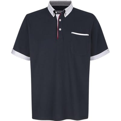 Babista herren Poloshirt - 48/50 - donkerblauw - Plus Size