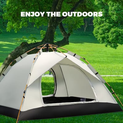 Dutchers® Pop-Up Tent 2-3 Personen – Automatische Tent voor Kamperen, Reizen, Strand & Hiking - Campingtent - Kampeertent - Koepeltent – UPF 50+ - UV Bestendig – Waterdicht & Ventilerend – Inclusief Draagtas, Haringen & Touwen
