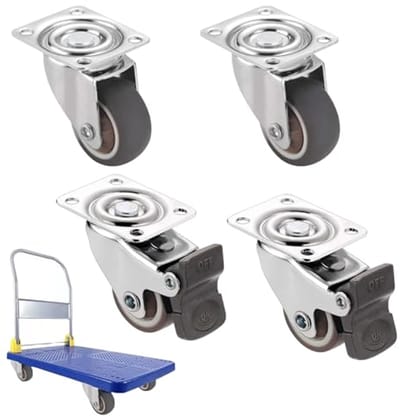 Zwenkwielen met Rem - 25 mm Kleine Transportwielen voor Meubels en Trolleys