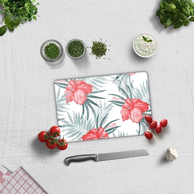 Exotisch PatroonTempered GlasSnijplank 20cm × 30cm - Glassnijplank