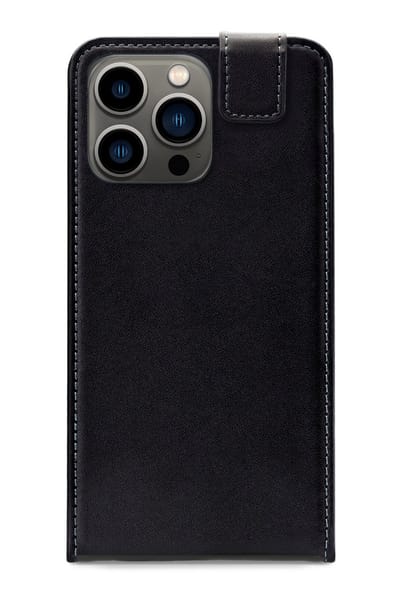 Mobilize Telefoonhoesje geschikt voor Apple iPhone 13 Pro Hoesje | Mobilize Classic Gelly Flipcase | Pasjeshouder voor 1 Pasje | Telefoonhoesje voor Pinpas / OV Kaart / Rijbewijs - Zwart