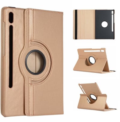 Hoes Geschikt voor Samsung Galaxy Tab S6 360° Draaibare Hoes - Gold Ntech