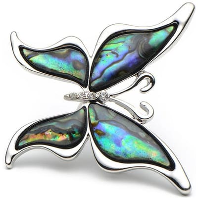 Metalen Natuurlijke Schelp Vlinder Broches Legering Insect Dier Vrouwen Mannen Pakken Jurk Banket Broche Spelden Mode Hoed Sjaal Spelden gray