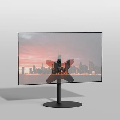 TV vloerstatief SPHERE 60 Design Tv standaard Trendy Zwart Staal 32-65” - VESA 400x300