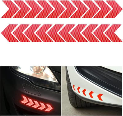 2-Pack reflecterende waarschuwingsstickers voor auto, nachtzichtbaarheid, zelfklevend, universeel voor aanhanger vrachtwagen motorfiets boot