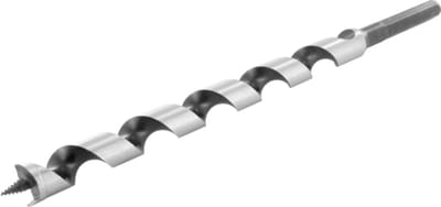 Slangenboor Lewis - Diepboor Houtboor - Diepgaten Boren - Gefreesde Uitvoering - 235x17mm - Staal