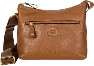 BRIC'S Leren Schoudertas Life Pelle Shoulderbag Martina Leather Bruine