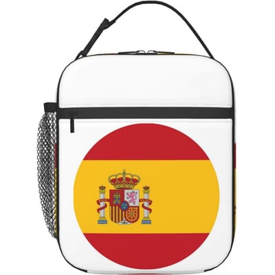 Spanje Vlag Kaart Geïsoleerde Lunchtas voor Vrouwen Kinderen Draagbare Voedseldozen Thermische Lunchbox Tote One Size