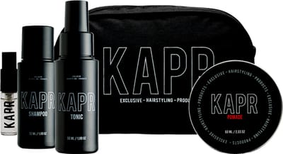 KAPR Discovery (gift) Kit POMADE 60ml + Gratis Toilettas - vaderdag cadeau - Grooming Tonic - Shampoo - Parfum - Luxe Verzorgingskit voor Mannen