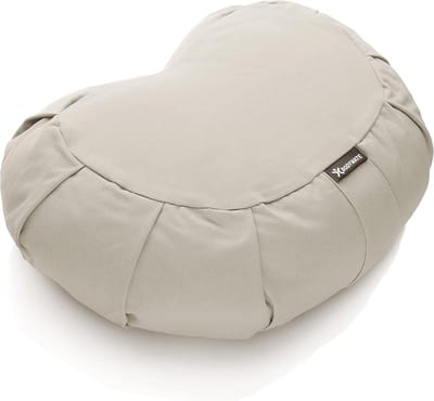 Halve Maan Yogakussen - 42 cm voor Yoga en Meditatie - Met Natuurlijke Boekweit Vulling - Machinewasbare Katoenen Hoes