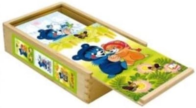 Bino Blokkenpuzzel Baribal Junior 20 X 13 X 5 Cm Hout 16-delig