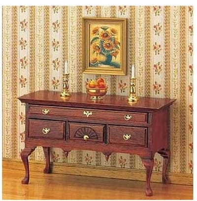 Mini Mundus 40025 Chippendale Dressoir (Sideboard) Bouwpakket Schaal 1:12 – Houten Miniatuur Kast om te Verven of Beitsen
