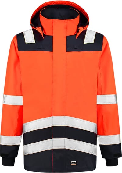 Tricorp 403020 Parka High Vis Bicolor - Fluo Oranje/Inkt - 4XL
