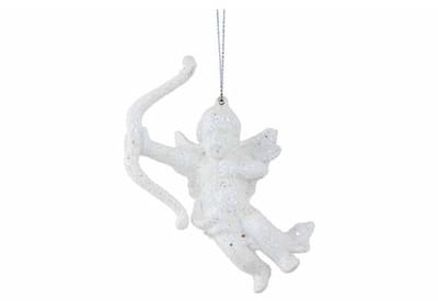 Cupido Hanger Wit Glitter – 11 cm