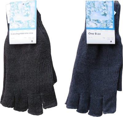 Handschoenen heren winter halve vingers - prijs per 2 paar