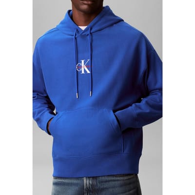 Calvin Klein Premium Terry Micro Sweater Ocean Tides Size: S | Hoodies Outlet | Heren | Blauw