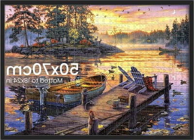 Puzzellijst Display - Fotolijst Wand - Puzzels Tonen - Dubbel Formaat - 50x70 cm - Zwart