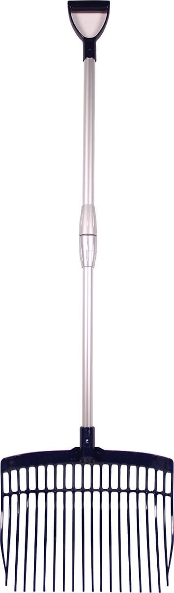 Vplast Mestvork kunststof met aluminium steel Blauw