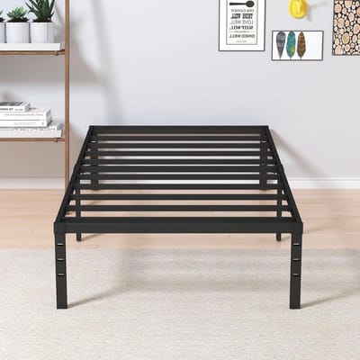 XL Bedframe - Platform Bedframe - Slaapkamer Inrichten - Geluidsvrij Ontwerp - 355 cm Hoogte - Zwart