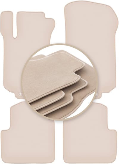PREMIUM beige matten voor: Mercedes R W251 / R251 minivan 2005-2013