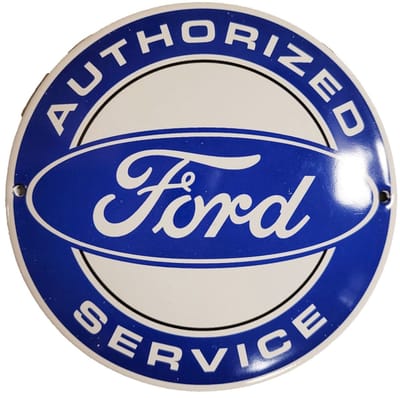 Ford Authorized Service Emaille Bord 12cm