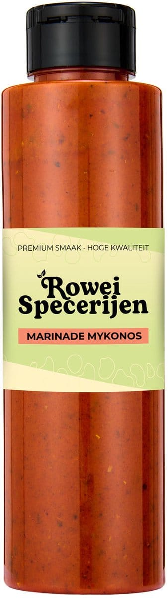 Rowei Specerijen - Mykonos Marinade - Knijpfles +- 425 gr - Griekse Marinade - Marinade Voor Vlees - Marinade Voor Kip - BBQ Marinade - Oliemarinade - Vleesmarinade - Rode Marinade