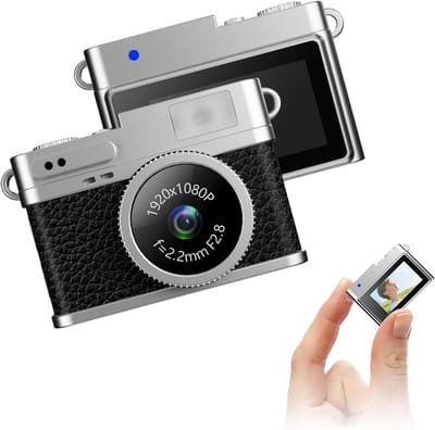 SnelShoppen - Mini Retro Digitale Camera 12MP HD, 1080p Full HD Video, 0,96 inch IPS-kleurenscherm, Ondersteuning tot 128G Geheugenkaart, Perfect voor