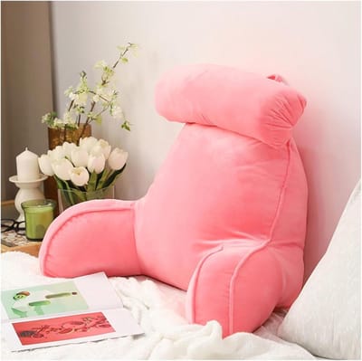 Ergonomisch Rugkussen - Lendensteun Arm - Lezen Zitten - Zeer Elastische Vulling - Rood