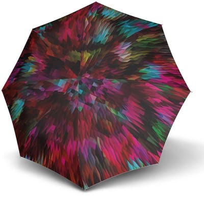 Knirps paraplu T.760 Stick Automatic Fashion Peacock Red kleurrijke