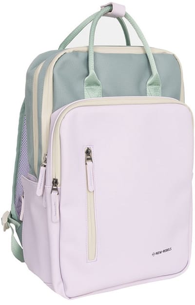 Ferron Milwaukee 19 Liter Laptoprugzak – Waterafstotend PU, Geschikt voor 15,6″ Laptop 19L Lila