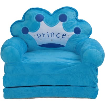 Chaise Pliante Dessin Animé Couronne Adorable Pliante Multifonctionnelle Maternelle Canapé de Lecture Bleu 3 blue
