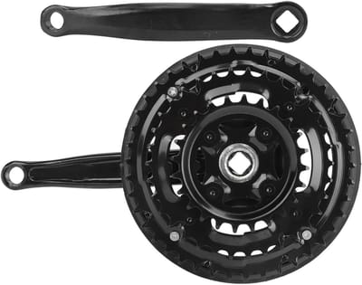Crankset met Kettingkap voor Racefiets | Hoogwaardig Staal Mountainbike Tandwiel | Efficiënte Fietsonderdelen voor Optimale Prestaties