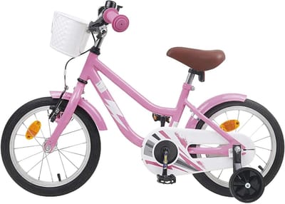 Kinderfiets 16 Inch - Loopfiets Peuter Fiets - Veilig Leren Fietsen - Verstelbare Handvatten Zadel - 16 inch - Lichtroze