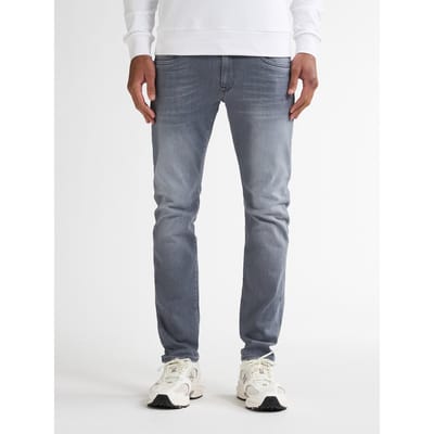 Petrol Industries - Heren Slim Fit Jeans Seaham Everglades - 30% organic cotton Mix - 6-pocket - Narrow waist - Vintage wash - Grijs - Maat W28L30