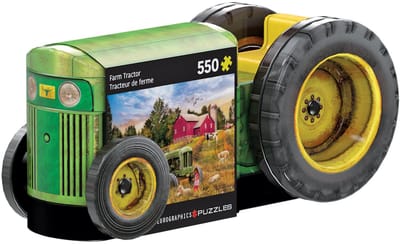 Eurographics puzzel vintage tractor - 550 stukjes - metalen doos.