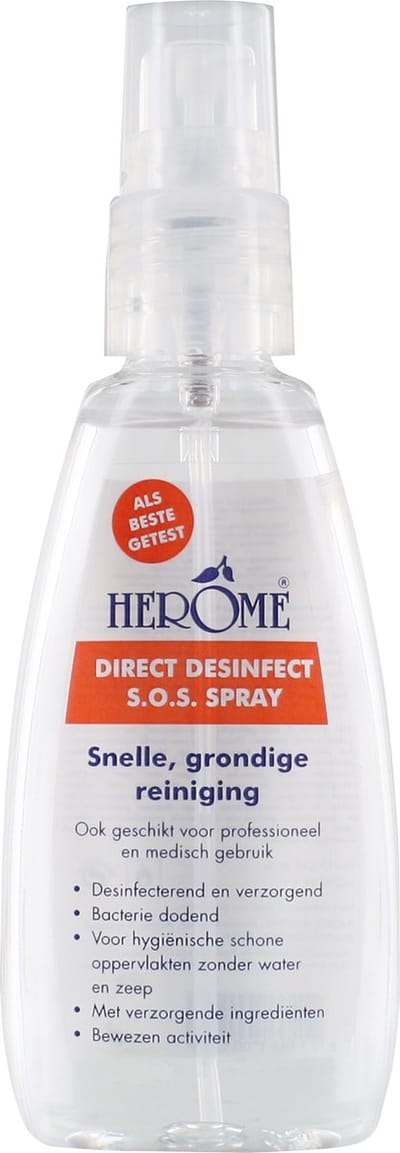 Herome Direct Desinfect Desinfecterende Spray - 80% Alcohol - voor het Desinfecteren van de Handen - 75ml