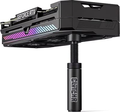 CLUTCHR - GPU Support – Magnetische Videokaart Houder – Anti GPU Sag – Universele GPU Brace – Aluminium – Verstelbaar – Zwart