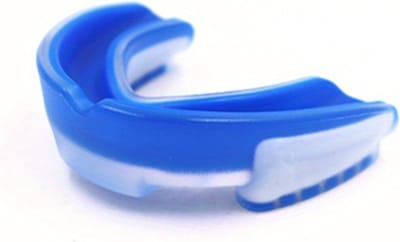 Nivard Gebitsbeschermer Kickboksen - Boksen - Bitje Vechtsport - Volwassen - Mouthguard - Tanden - Blauw & Wit - Klein