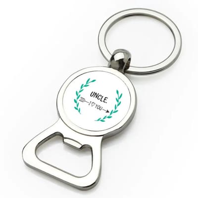 Akyol - uncle i love you flesopener - Oom - de liefste oom - verjaardag - cadeautje voor oom - oom artikelen - kado - geschenk - 9 bij 3 cm