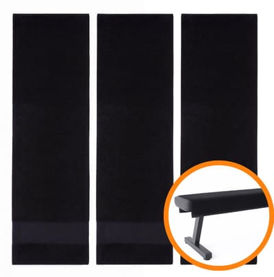 Funnies Sporthanddoeken 3 Stuks Zwart 30x140 cm - Set van 3 Zachte Fitness Handdoeken - Sportdoeken - Zweetdoekjes - Gemaakt van 100% Katoen - 500 gram/m² - Absorberend, Sneldrogend en Duurzaam - Ideaal voor Sport, Fitness en Workout