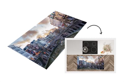 Keukenloper - Loper keuken - Utrecht - Winter - Water - 120x60 cm - Keukenloper vinyl